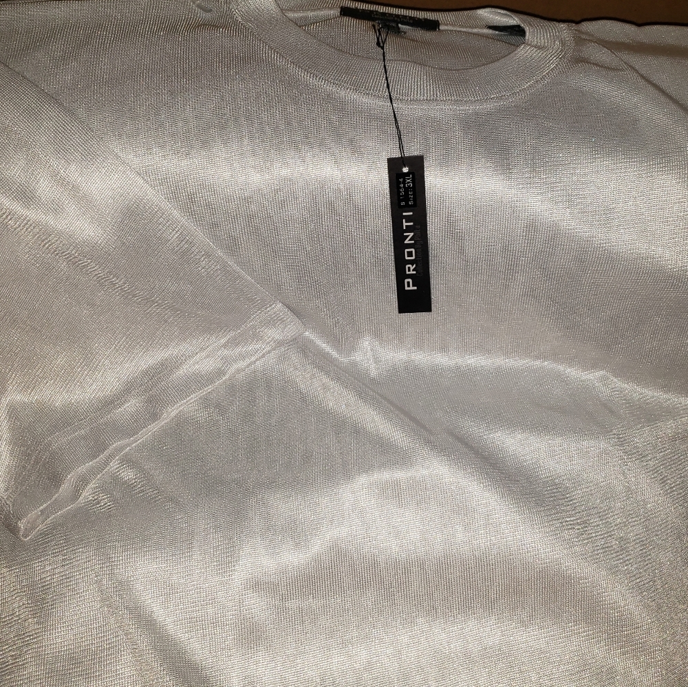 Pronti White Casual Shirt. Dress shirt 3XL